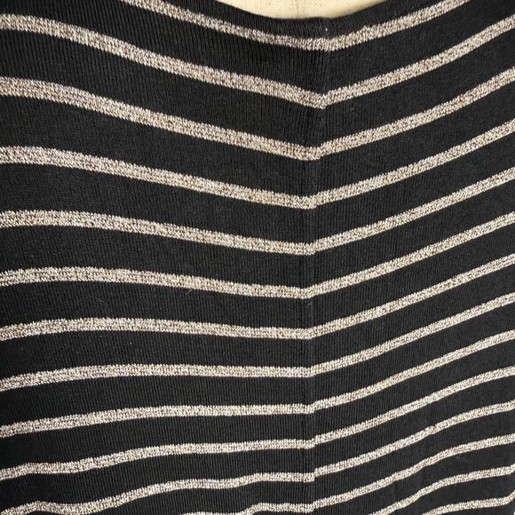 J. Jill Striped Wearever V-Neck Top, 3/4 Dolman Sleeves Sz XL TALL Black & Gray - Picture 5 of 12
